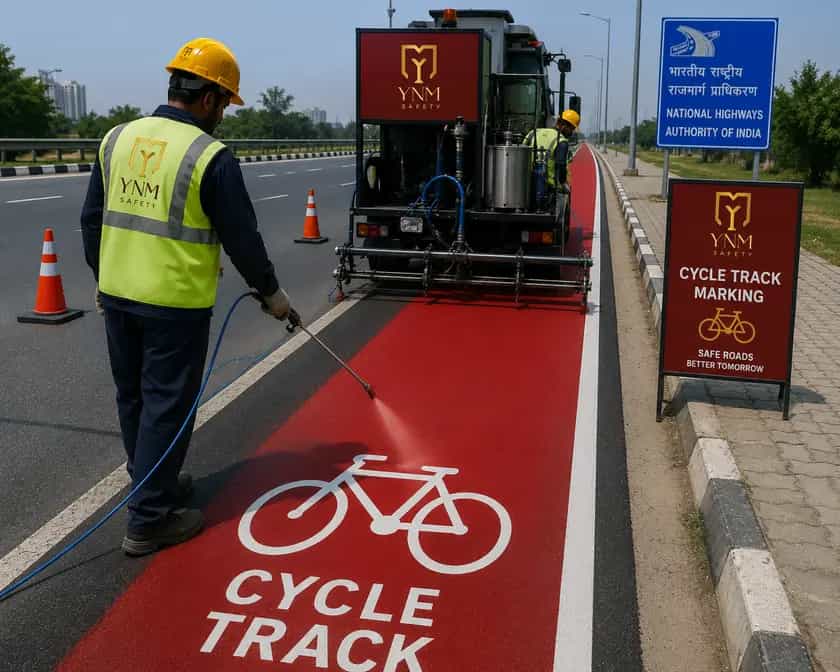 MMA resin cold plastic cycle track marking paint — YNM Safety