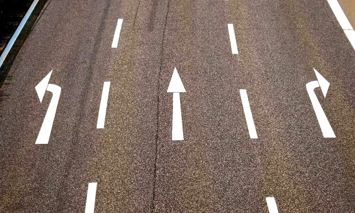 Directional arrows and lane guidance — YNM Safety core Road Marking Paints overview