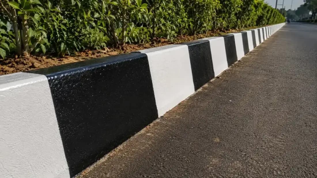 Water Kerb Base Paint — manufactured by YNM Safety, road marking and road safety products