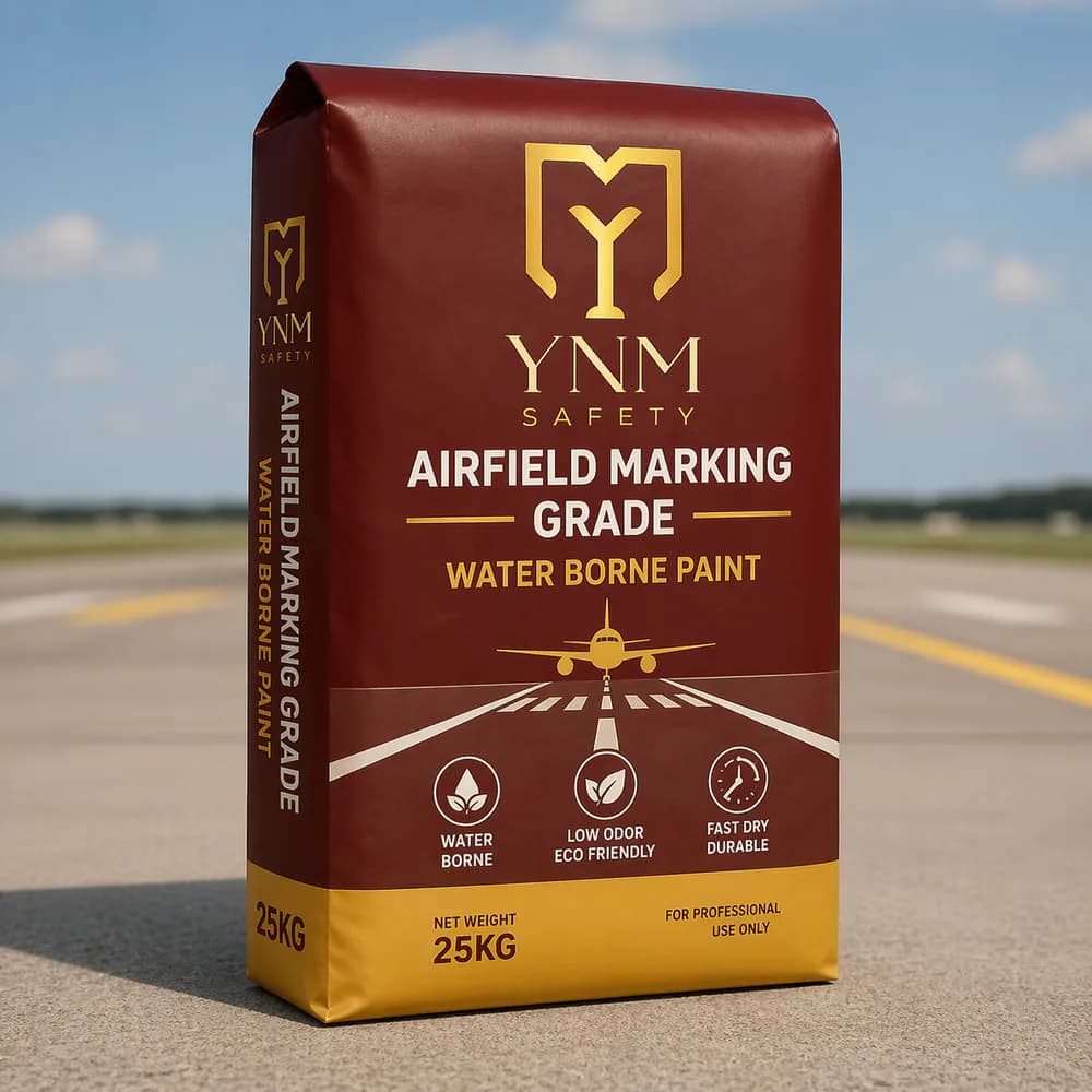 Waterborne airfield marking paint on airport runway and taxiway