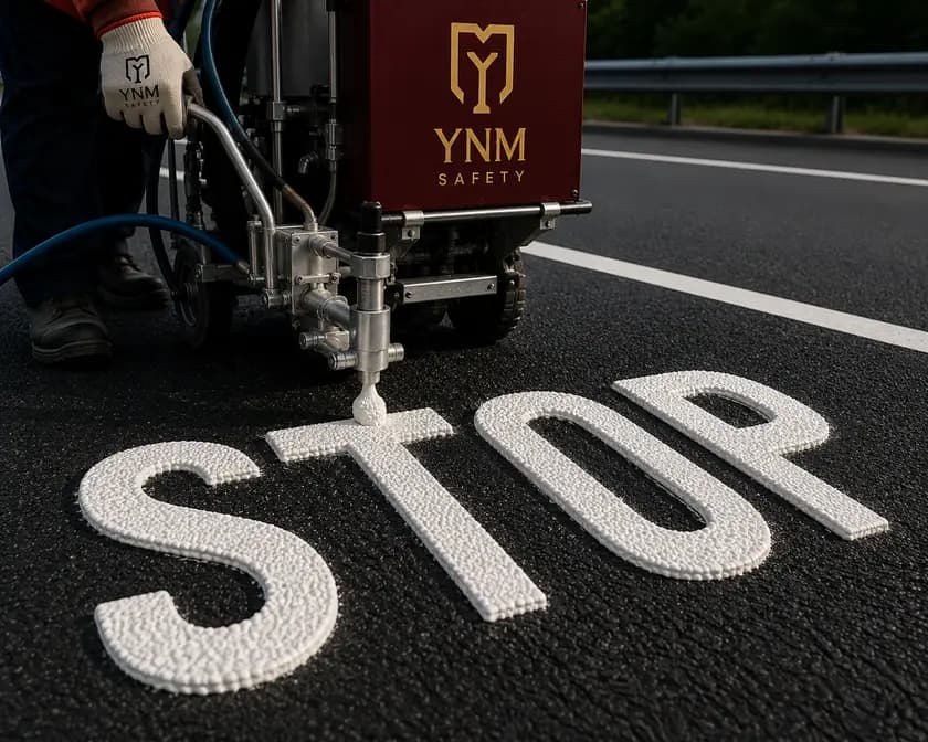 MMA cold plastic raised sign marking without hot kettle plant