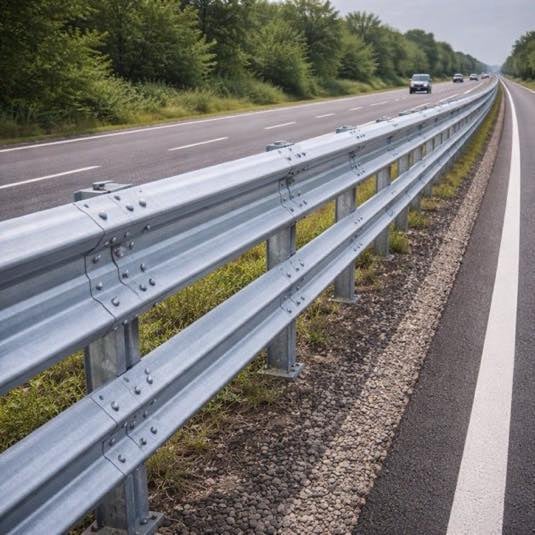 Double W Beam Crash Barriers - YNM Safety | Hot Thermoplastic Paint Manufacturers India - Image 1