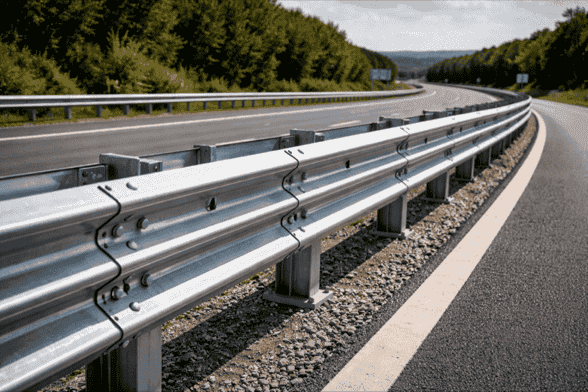 Thrie Beam Crash Barrier - YNM Safety | Hot Thermoplastic Paint Manufacturers India - Image 1
