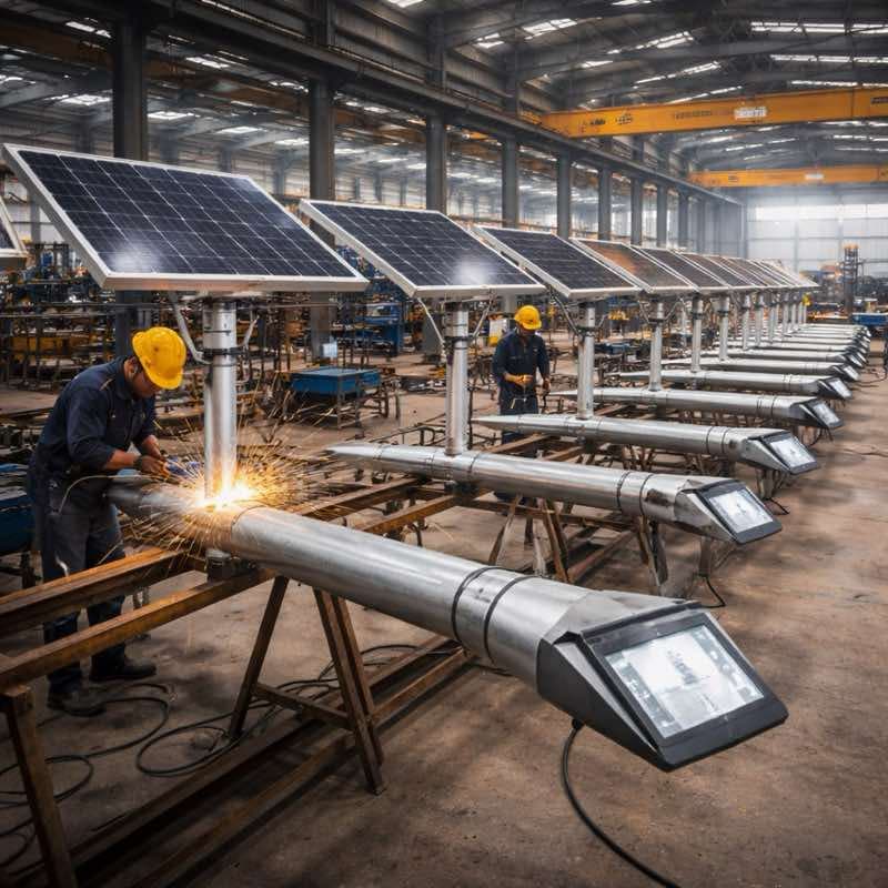 Solar Light Poles - YNM Safety Fabrication | Hot Thermoplastic Paint & Road Marking Paint Manufacturers India