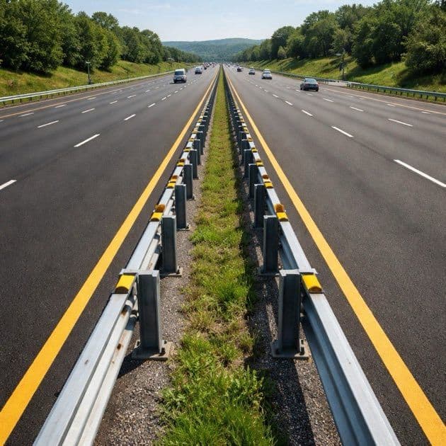 W Beam Crash Barrier - YNM Safety | Hot Thermoplastic Paint Manufacturers India - Image 5