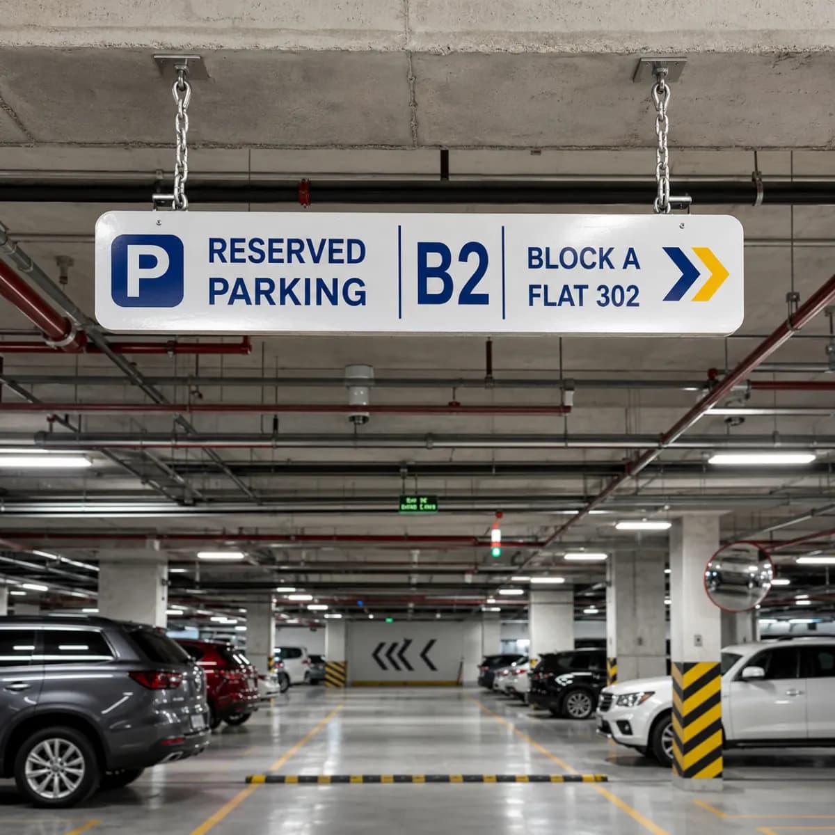 Parking Hanging Signboards Manufacturers - YNM Safety Parking Safety Product | Signage & Mirrors