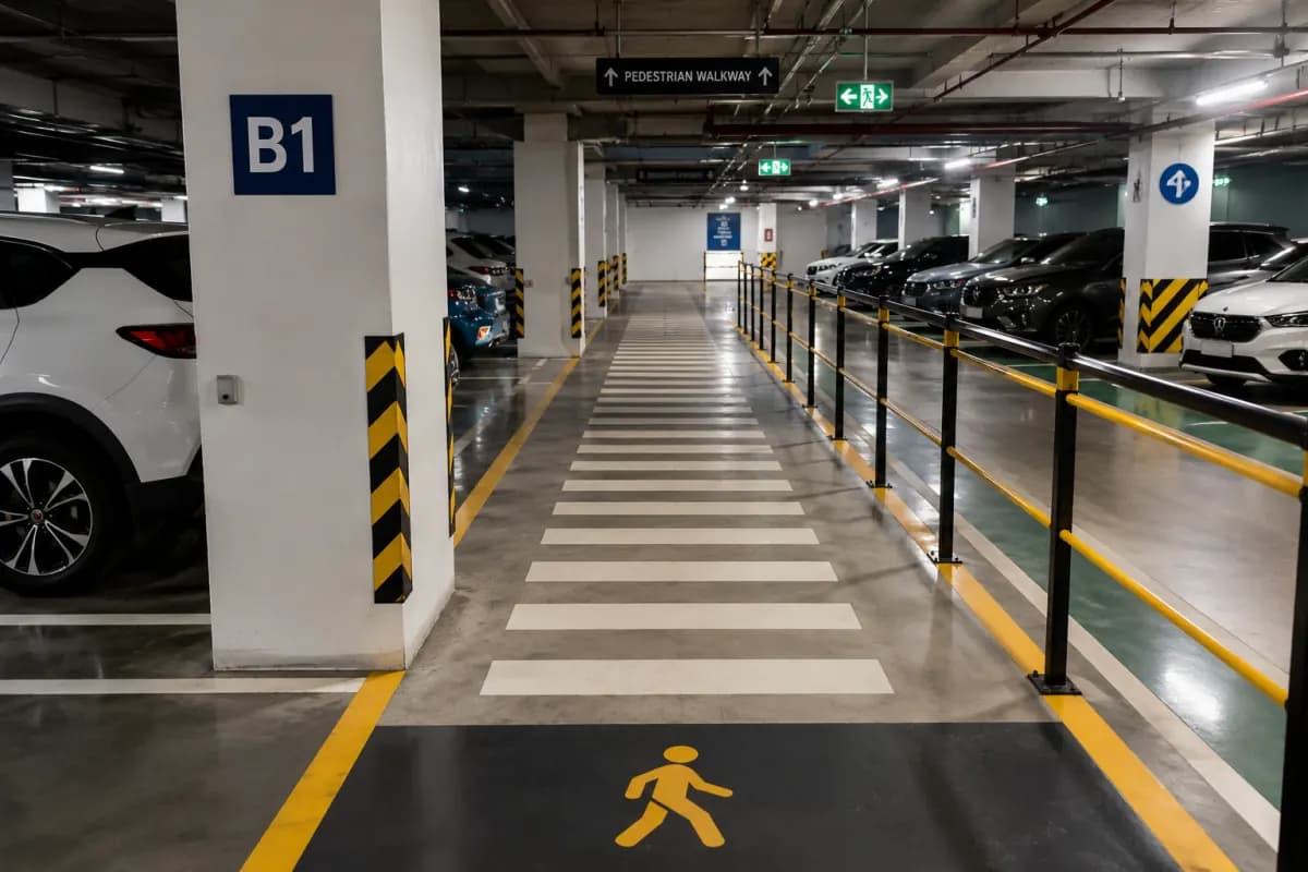 Parking Pedestrian Walkway Manufacturers - YNM Safety Parking Safety Product | Walkways & Markings