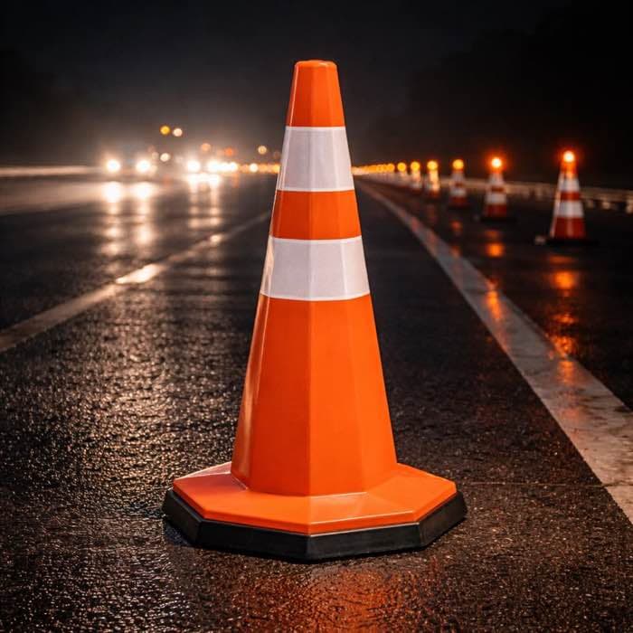 Traffic Cone (1000 mm) - YNM Safety Road Safety Furniture | Road Safety Equipment India