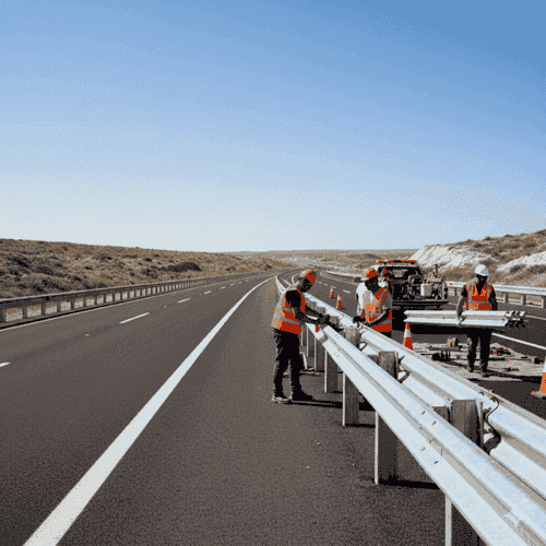 W Beam Crash Barrier - YNM Safety | Hot Thermoplastic Paint Manufacturers India - Image 3