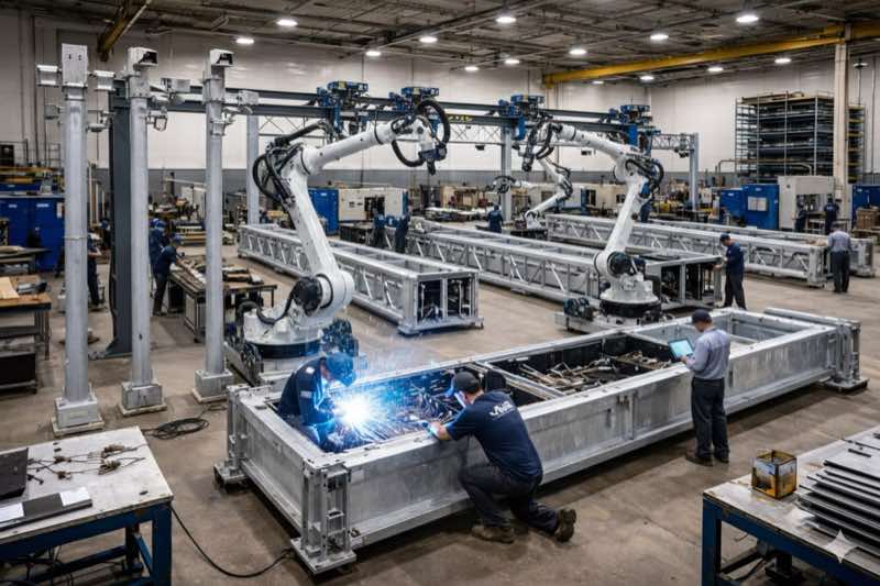 ITMS Structures - YNM Safety Fabrication | Custom Steel Metal Fabrication India