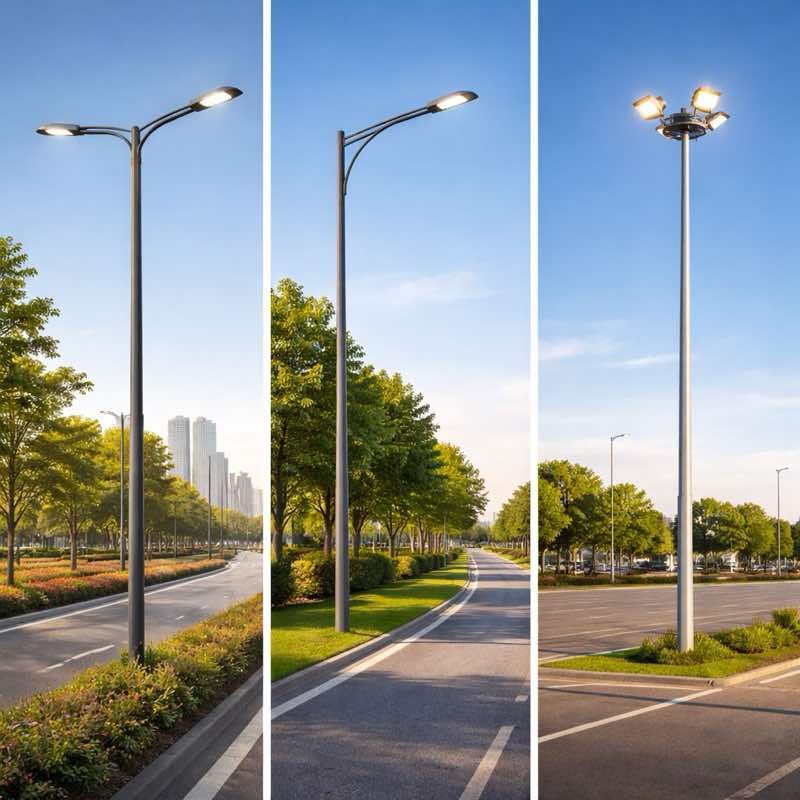 Street Light Poles - YNM Safety Fabrication | Custom Steel Metal Fabrication India