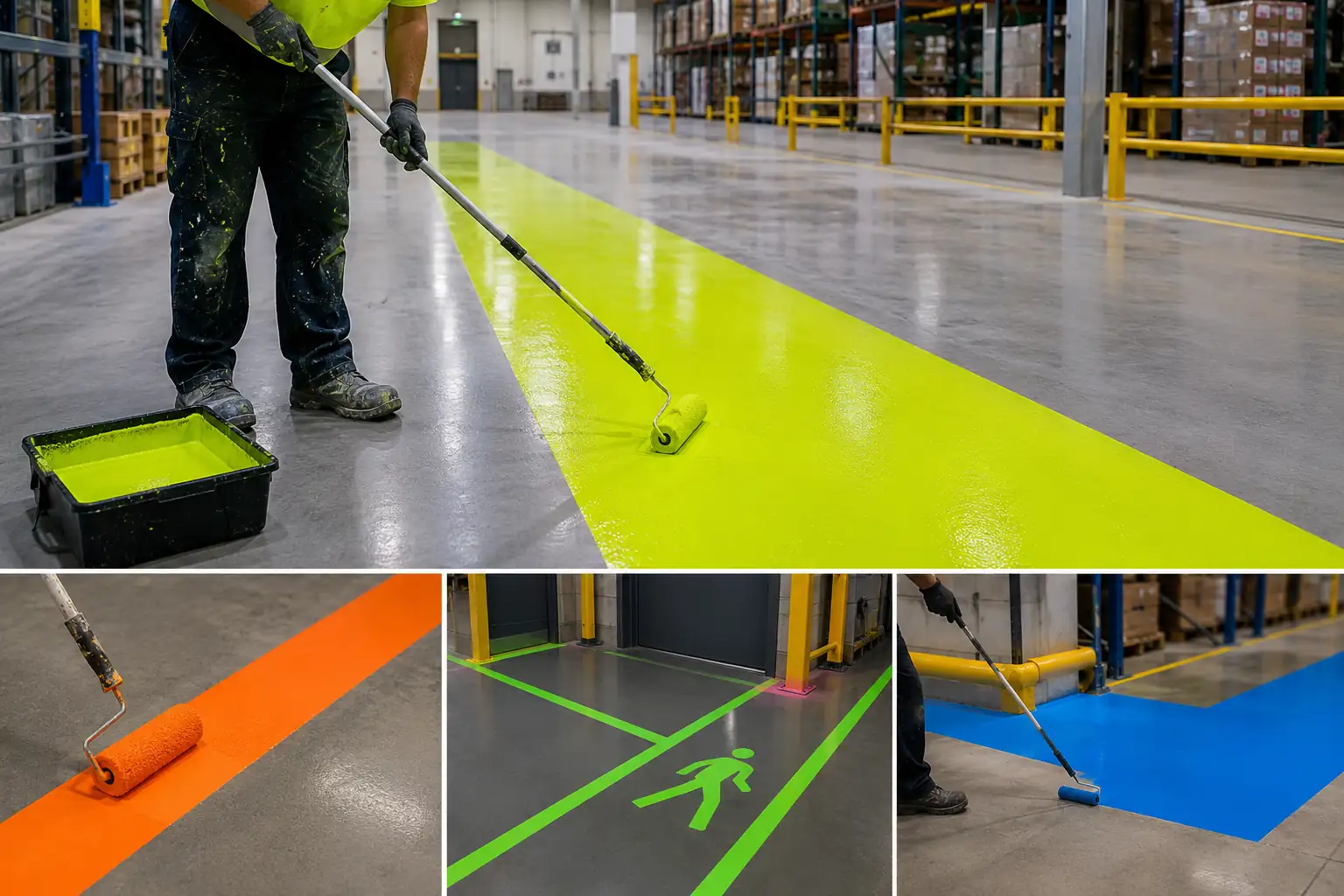 Fluorescent Paint β manufactured by YNM Safety India, road marking and road safety products