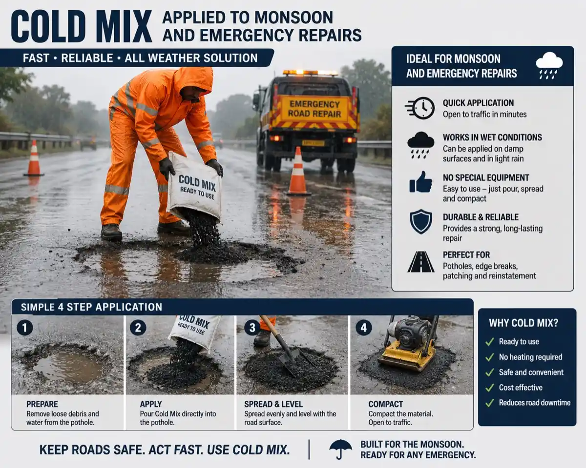 Cold Mix — manufactured by YNM Safety India, road marking and road safety products