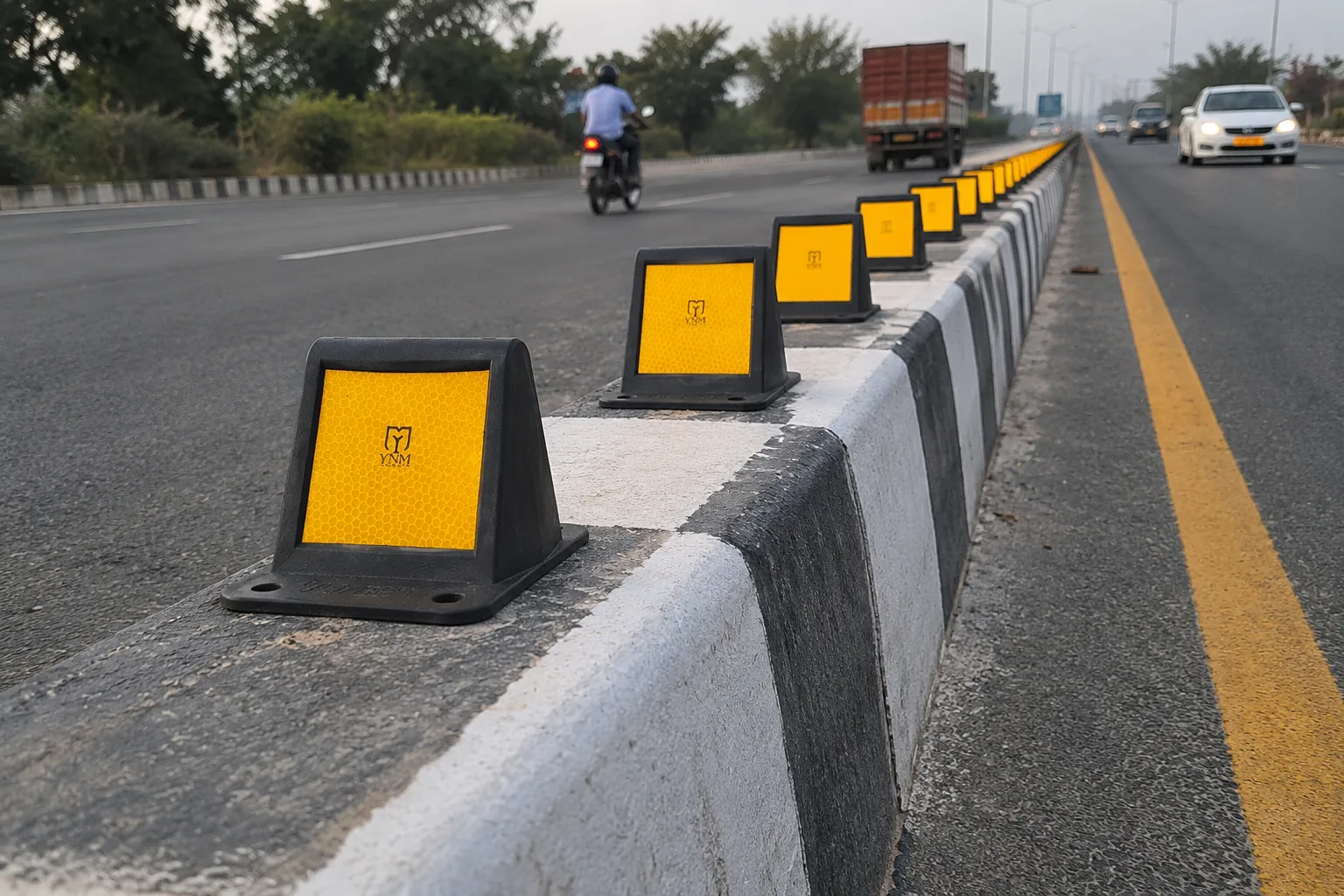 Box Median Marker Manufacturers - YNM Safety Road Safety Furniture | Road Safety Equipment India