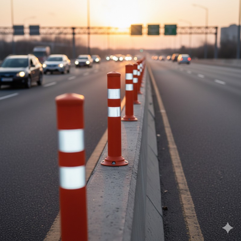 Flexible Median Marker - YNM Safety Road Safety Furniture | Road Safety Equipment India