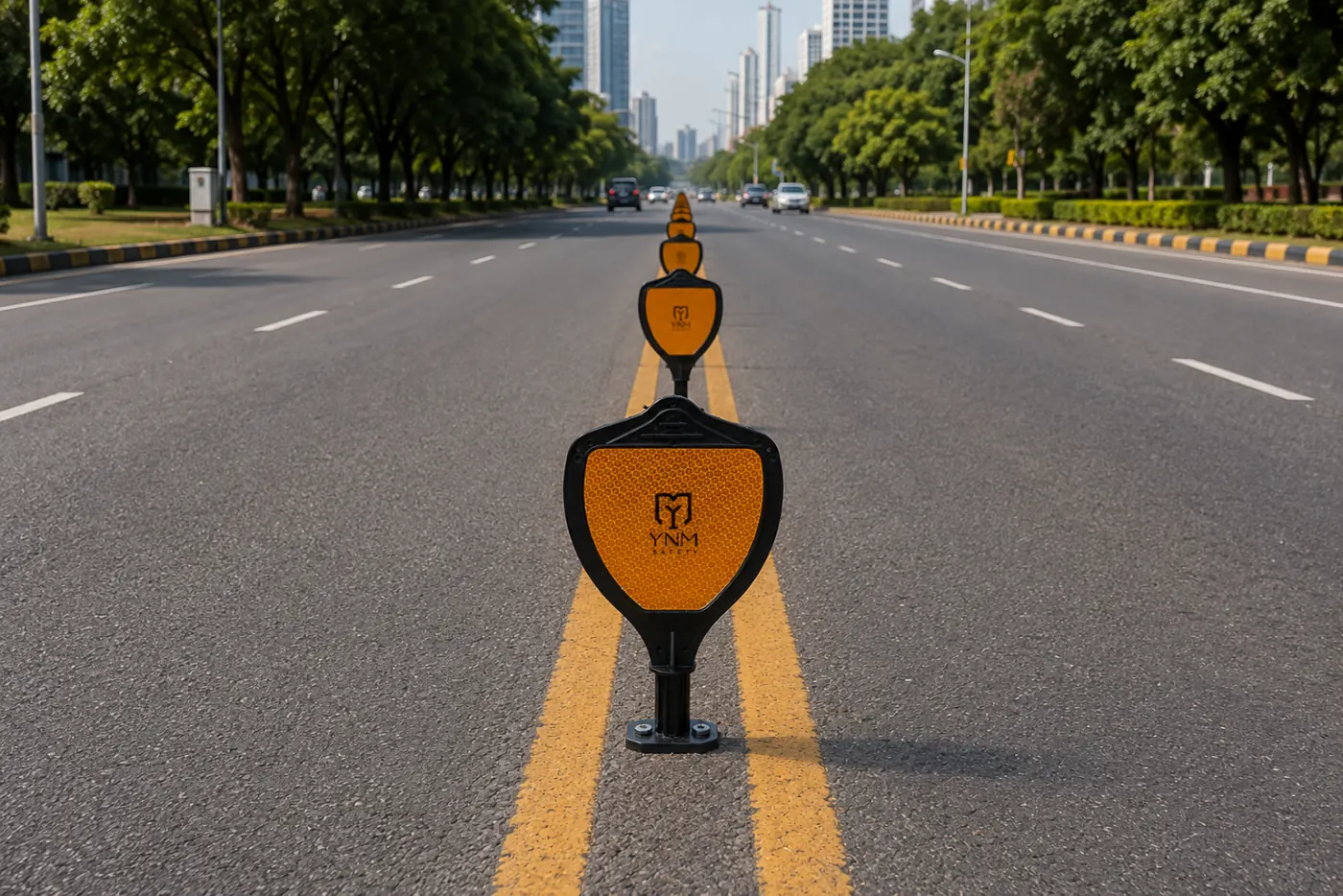 Flexible Median Marker Manufacturers - YNM Safety Road Safety Furniture | Road Safety Equipment India