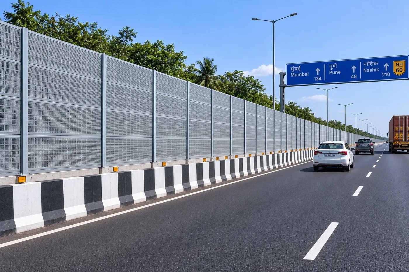 Road Noise Barrier Manufacturers - YNM Safety Road Safety Furniture | Road Safety Equipment India