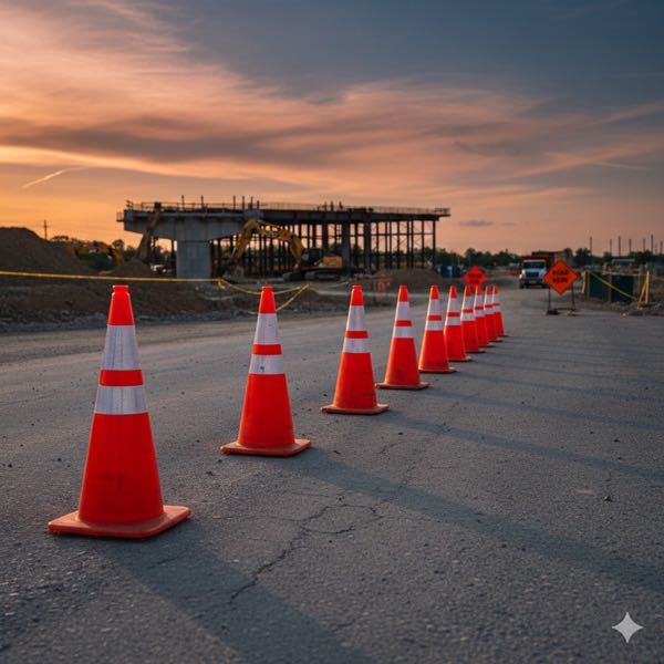 Traffic Cone (1000 mm) - YNM Safety Road Safety Furniture | Road Safety Equipment India