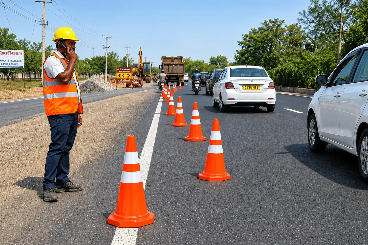 Traffic Cones Manufacturers - YNM Safety Road Safety Furniture | Road Safety Equipment India