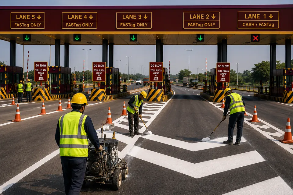 Toll plaza approach rumble strips profile marking paint — YNM Safety transverse bar marking paint manufacturers